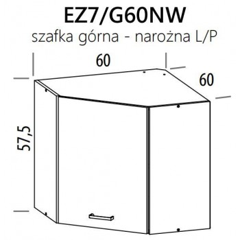 Eliza EZ7/G60NW szafka górna narożna 60 BogFran