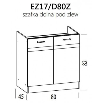 Eliza EZ17/D80Z szafka dolna pod zlew 80 BogFran